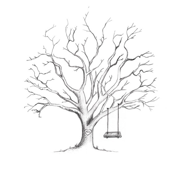570x570 Add On Swing With Girl Or Boy For Hand Drawn Fingerprint Tree