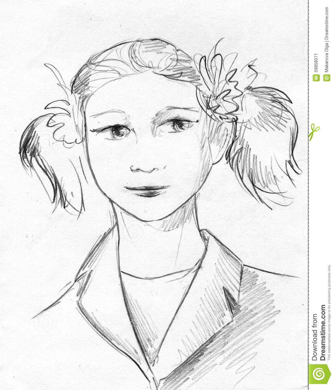 1117x1300 Art Pencil Drawing School Girl Pencil Drawing About Young Girl