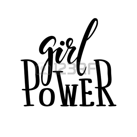 450x450 Girl Power. Hand Drawn Calligraphy And Brush Pen Lettering. Design