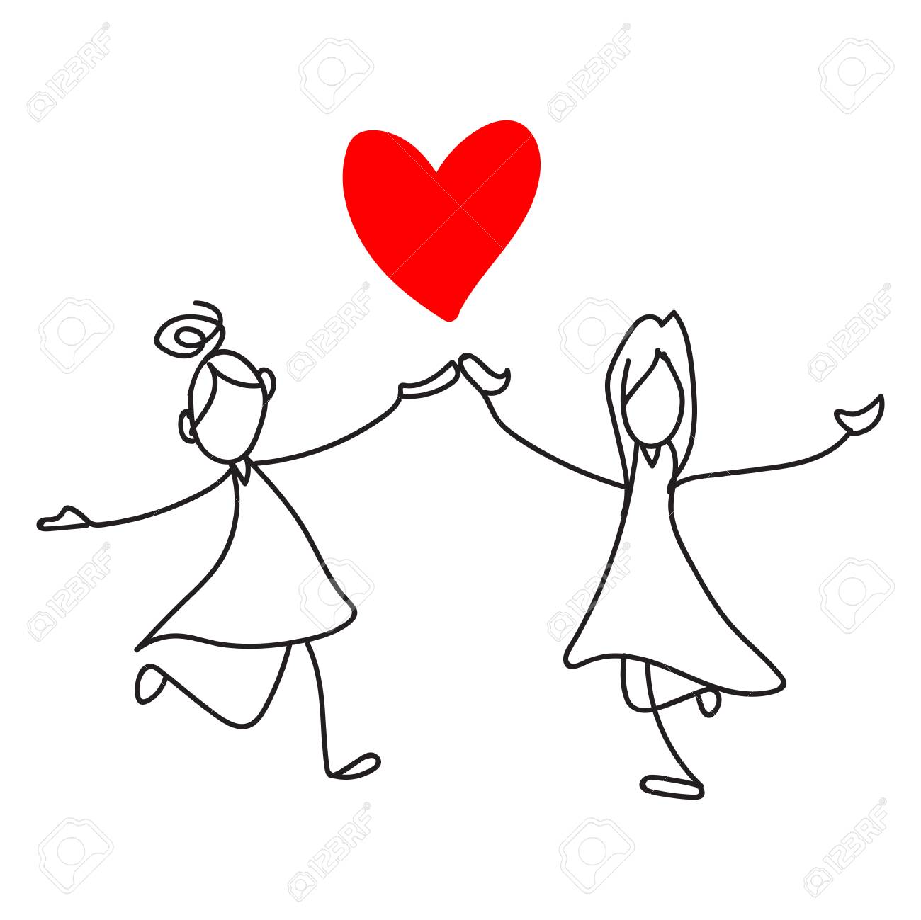 1300x1299 Hand Drawing Abstract Concept Girl Power For Women's Day, Gay