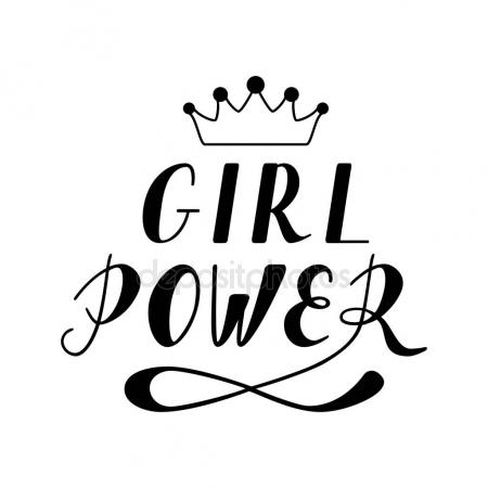 450x450 Hand Written Lettering Girl Power Stock Vector Stasyspecial