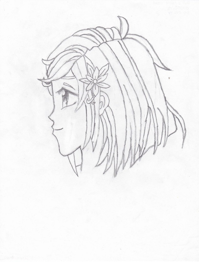 779x1025 Manga Girl Profile View By Hetaliasoulalchemist