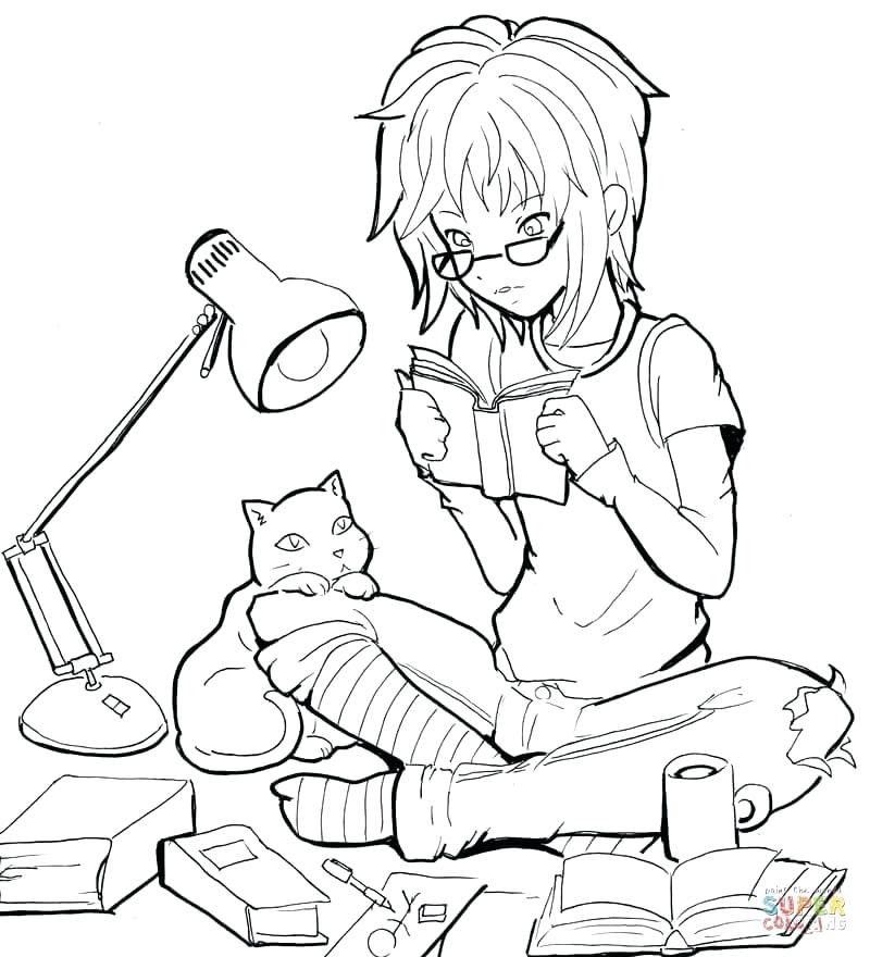 800x880 Freshnime Girl Coloring Pages Print Girls Free Reading