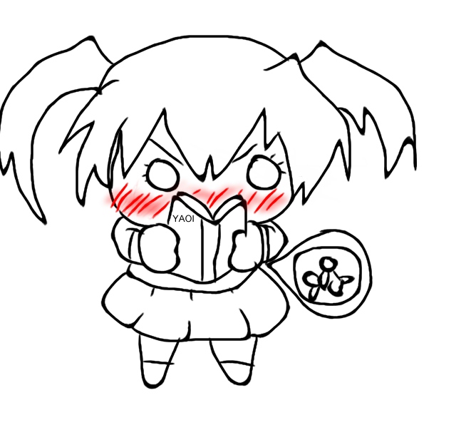 668x603 Random Chibi Girl Reading Yaoi By Janethtf