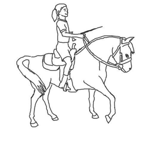 504x504 Fantastic Coloring Pages Girl Riding Horse Contemporary