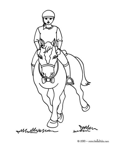 364x470 Man Riding A Horse Coloring Pages
