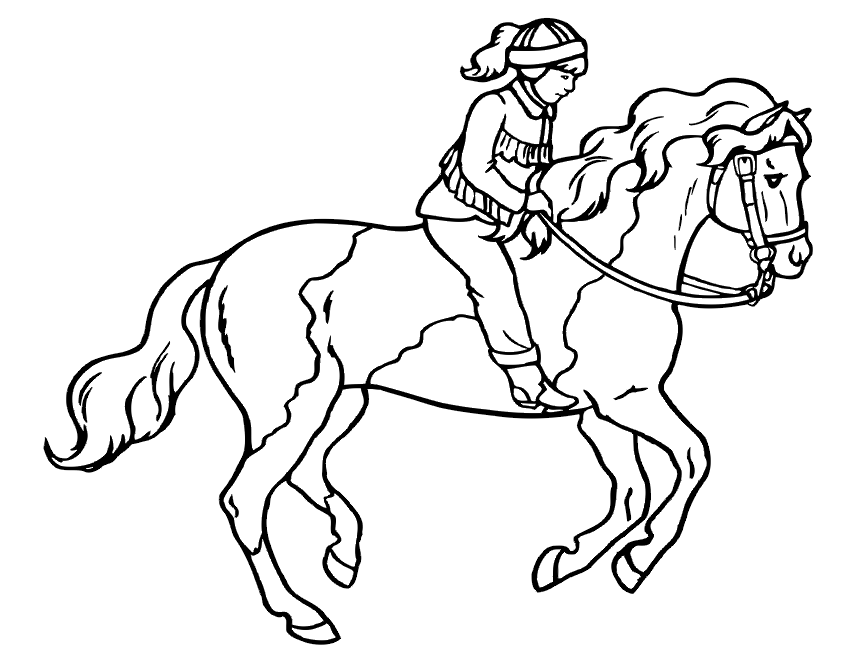 854x660 Girl On Animal Horse Coloring Pages Marketing Plan