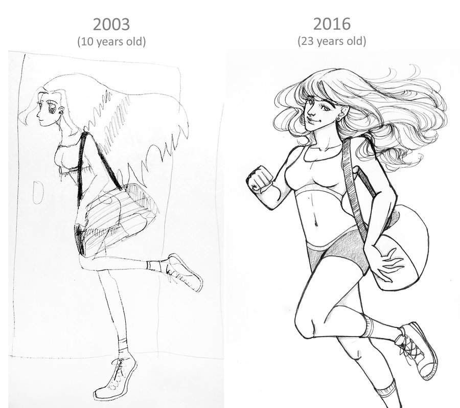 900x798 Running Girl Re Draw By Zhaoluna