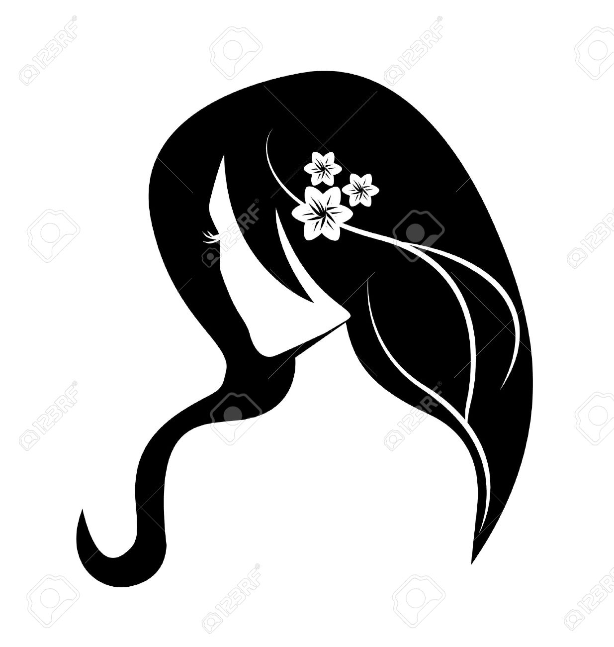 1235x1300 Beauty Face Girl Silhouette Vector Royalty Free Cliparts, Vectors