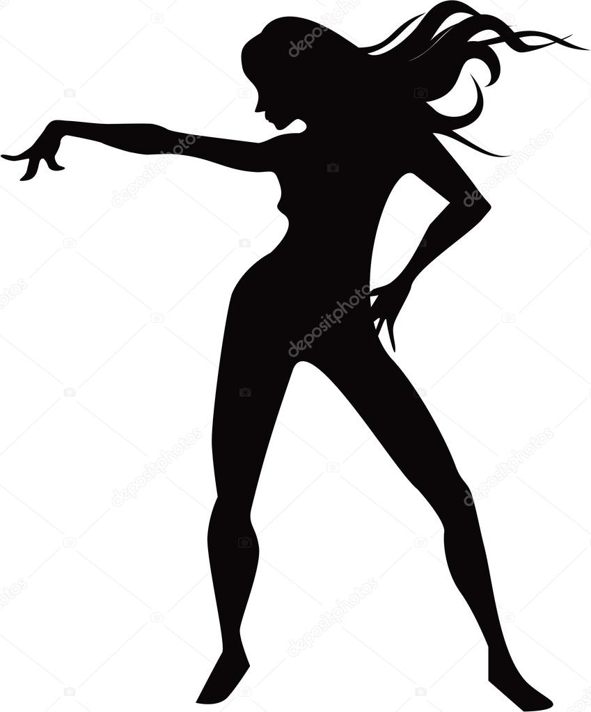 849x1023 Dancing Girl Silhouette