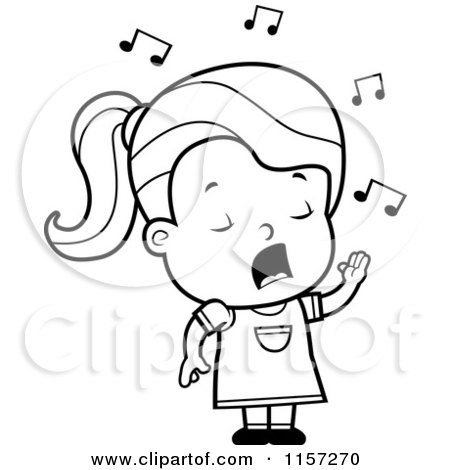 450x470 Royalty Free (Rf) Singing Girl Clipart, Illustrations, Vector