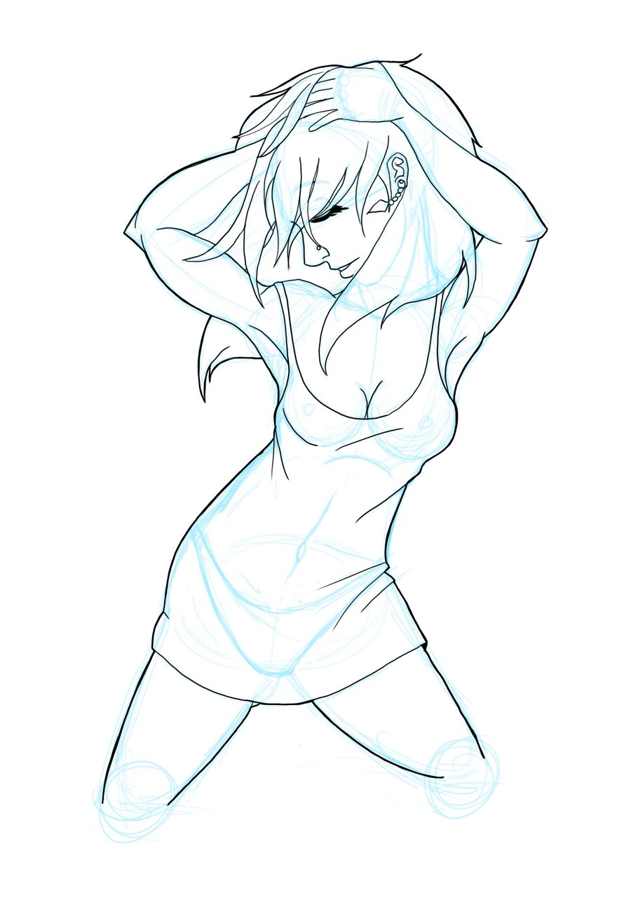 900x1293 Drawn Girl Dancing
