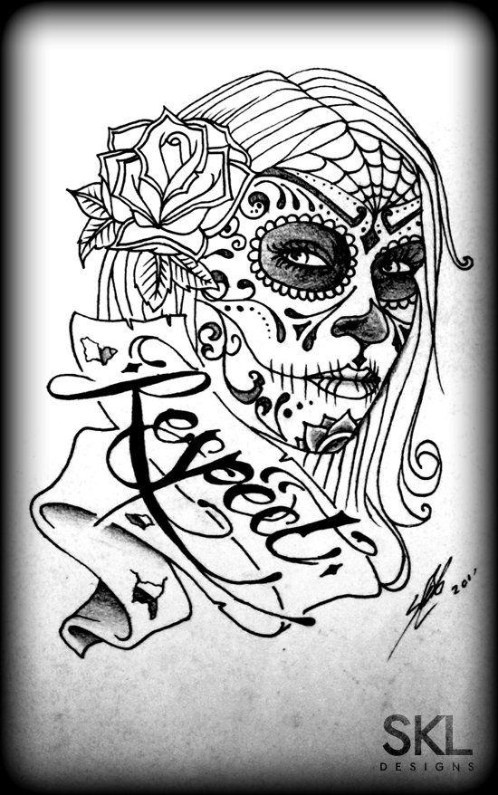550x878 Candy Skull Girl 2011 Skldesigns