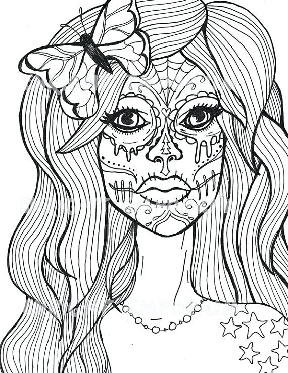 Girl Skull Drawing at GetDrawings | Free download