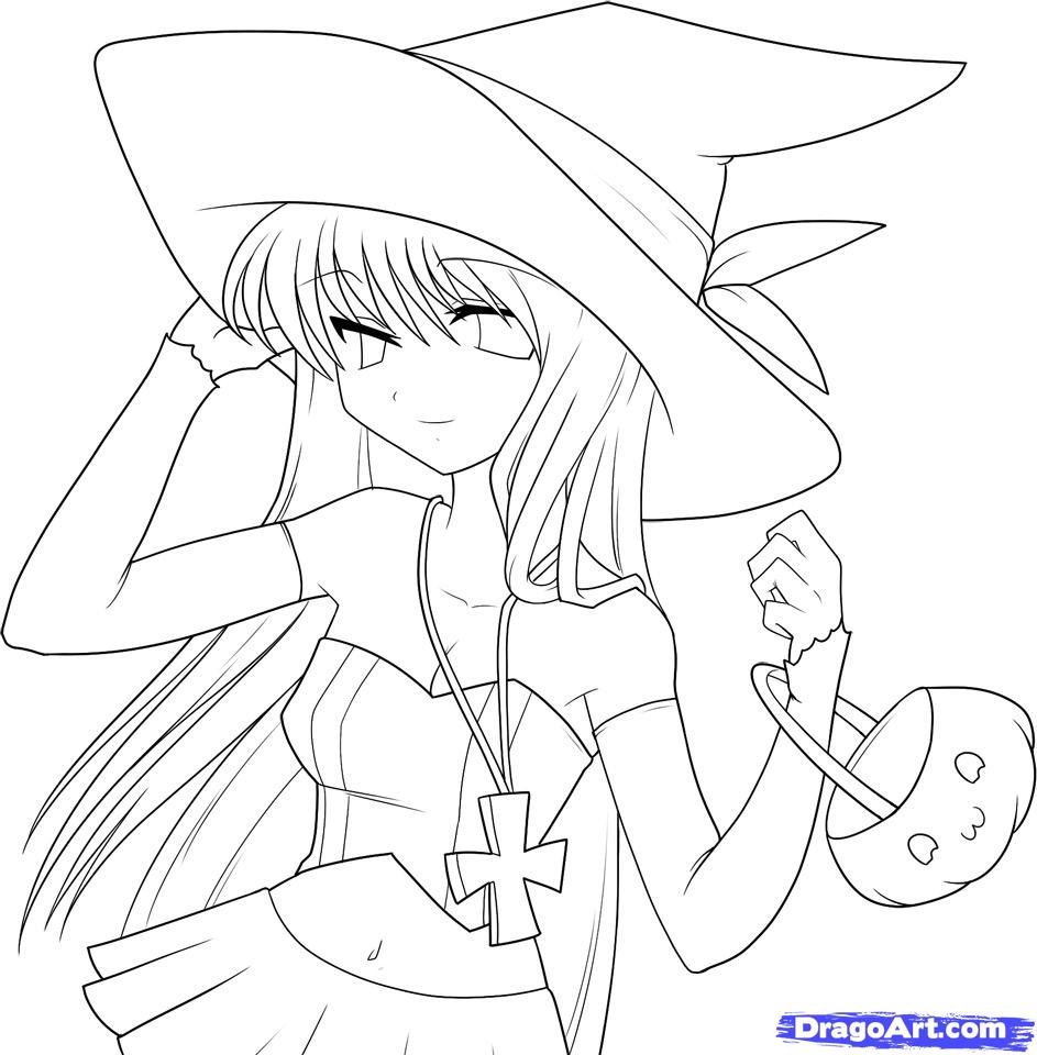 943x960 Anime Witch Drawing Draw An Anime Witch, Anime Witch Girl, Step By
