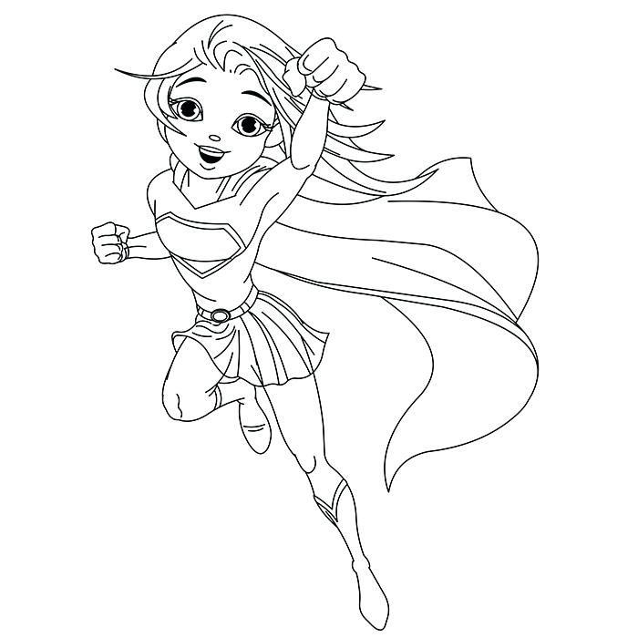 Girl Superhero Drawing