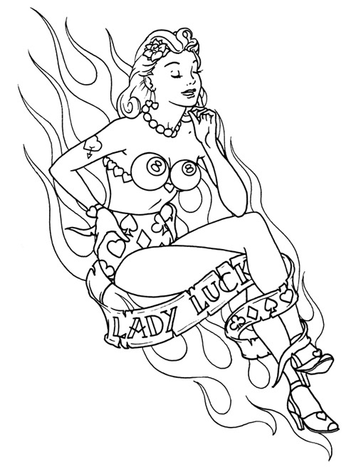 Girl Tattoo Drawing