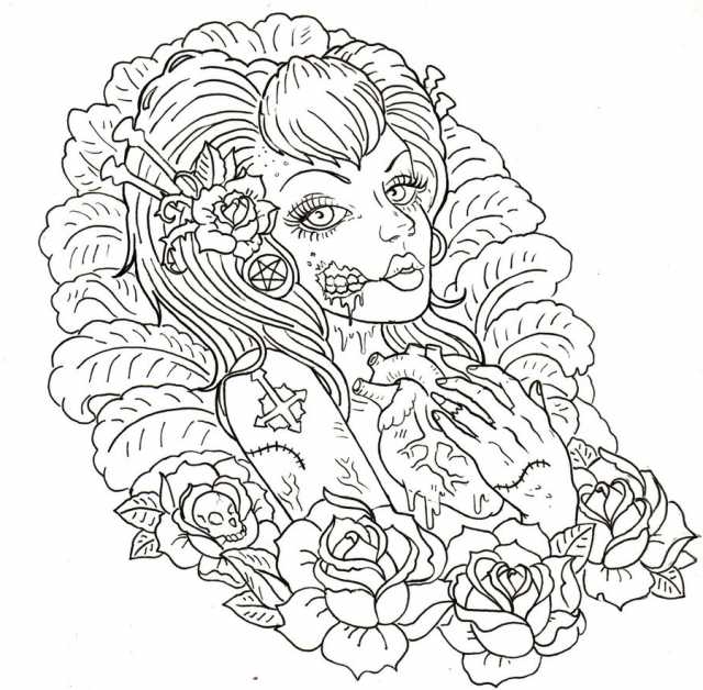 640x628 Thigh Zombie Girl Tattoo.israels Daughter On Style