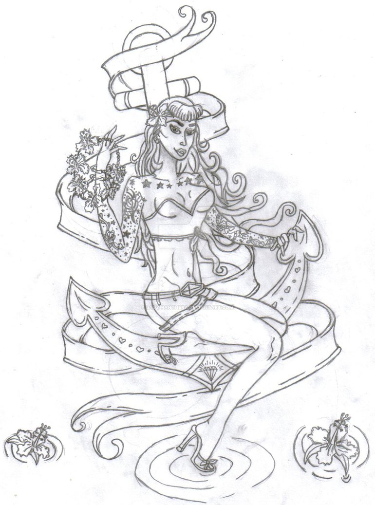 770x1037 Tattooed Pin Up Girl By Lady Panthera