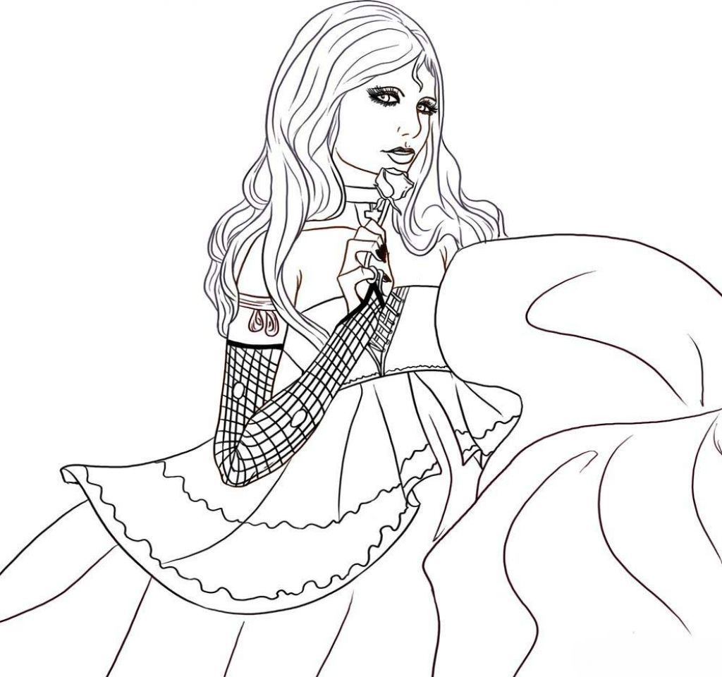 1024x960 Girl Vampire Coloring Pages Vampires Amp Bats Adult