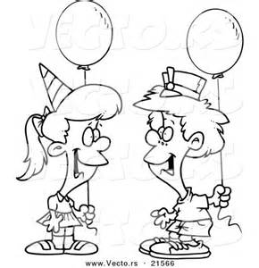 290x300 Boy And Girl Free Birthday Coloring Pages