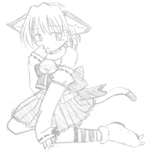 300x300 Anime Girl With Cat Ears By Tailsloverxfan