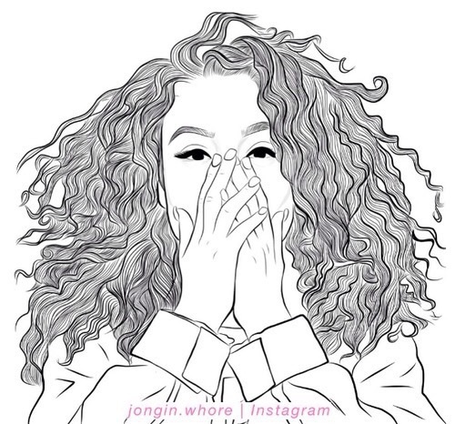 500x466 Curly + Drawing + Girl Images
