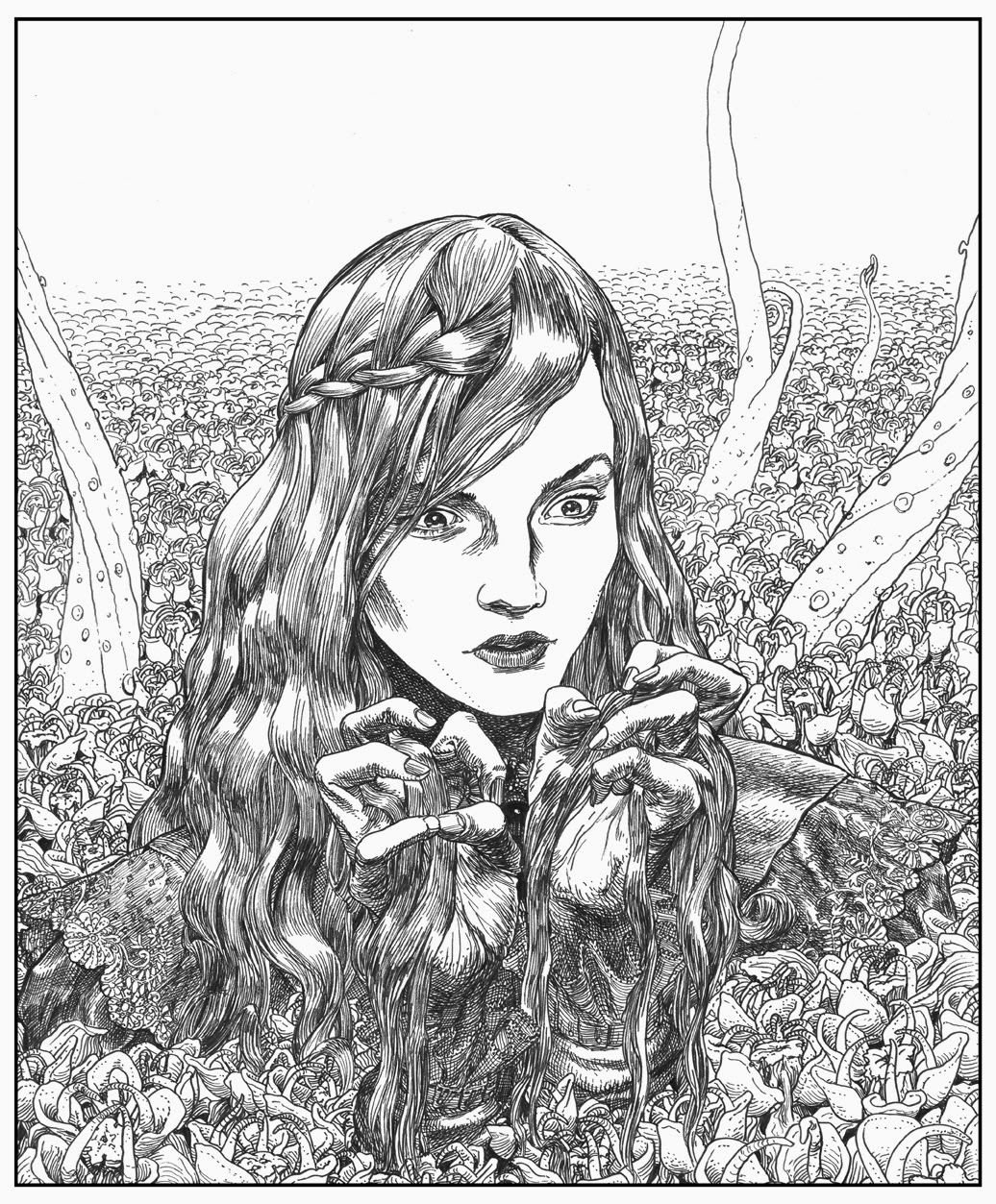 1036x1253 Drawing Is Neat Flower Girl In Felt Tip