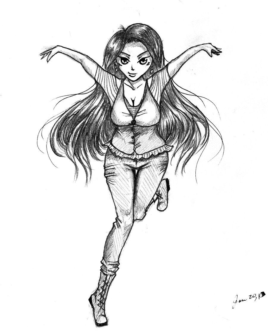 900x1112 Jumping Girl By Fantasy Flower