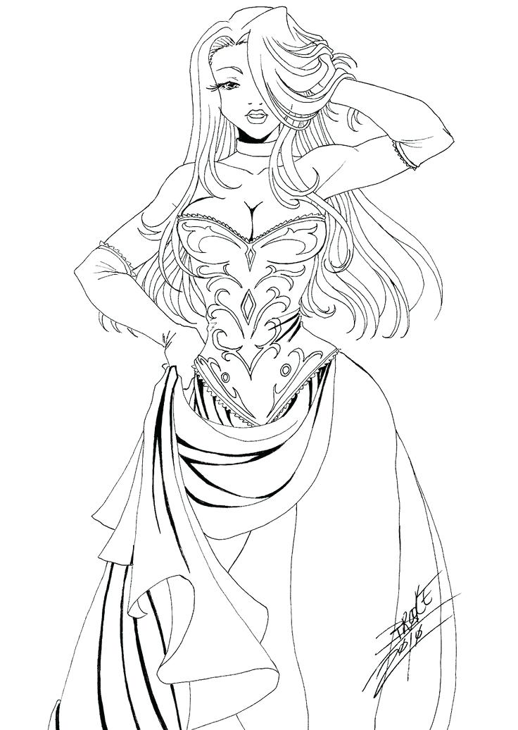 736x1036 Awesome Female Coloring Pages New Hair Beautiful Fashion Women