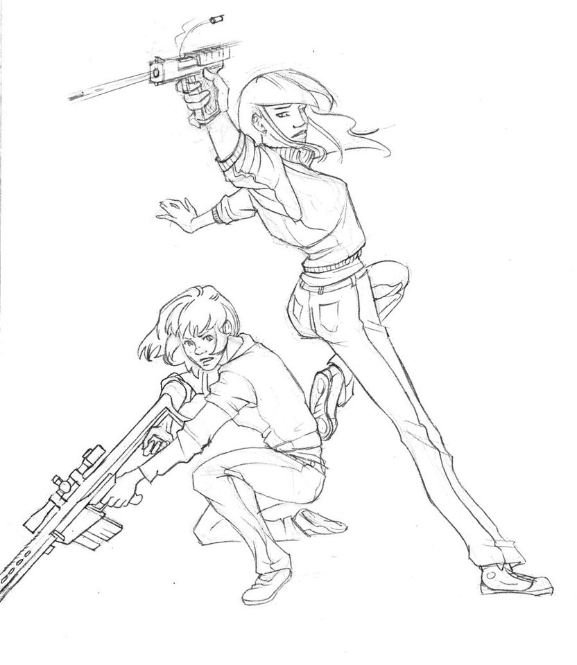 832x960 Gun Girls