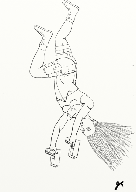 566x800 New The Pirate Berry Drawing And Gun Girl