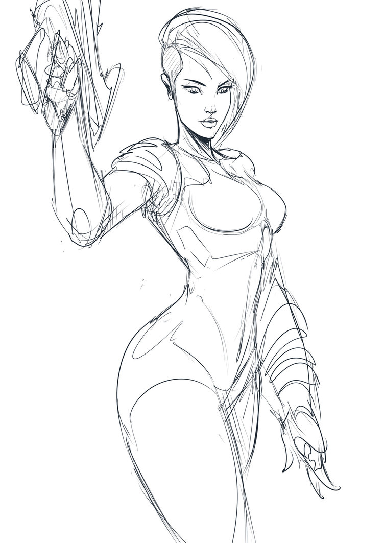 752x1063 Random Gun Girl By Sketchydeez