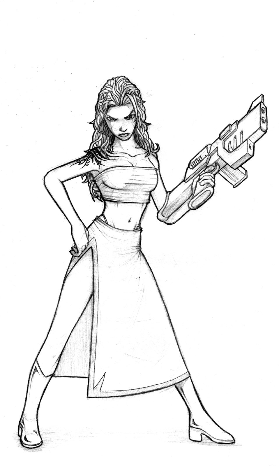 958x1598 Small Girl Big Gun By Genesis