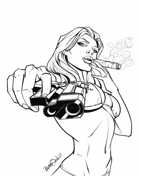 474x592 Girl With Gun Drawing Tumblr