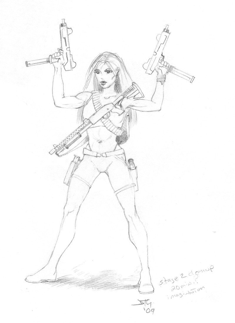 799x1096 Gun Girl By Dtg57