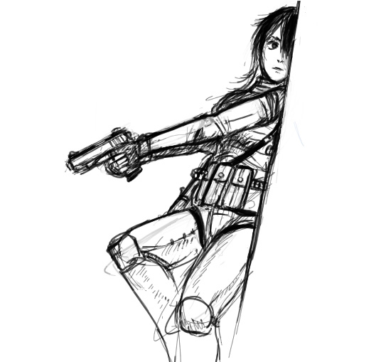 536x509 Girl With A Gun By Johanz