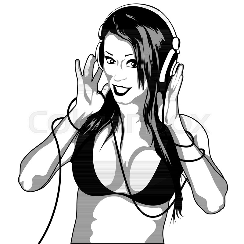 800x800 Girl With Headphones
