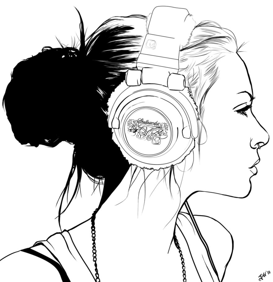 880x908 Headphone Punk Lineart By ~jemm318 Phoneheads