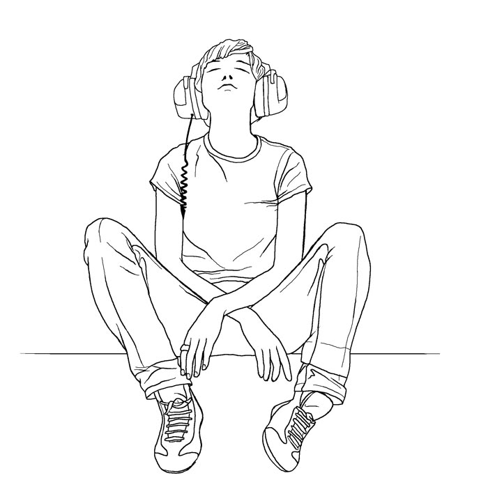 700x699 Headphone Girl. Penny Arcade