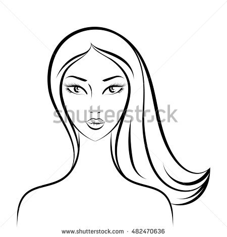 450x470 Gallery Face Drawing Outline Woman,