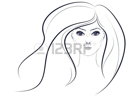 450x338 Beautiful Girl With Long Lashes And Red Hair Blown By The Wind