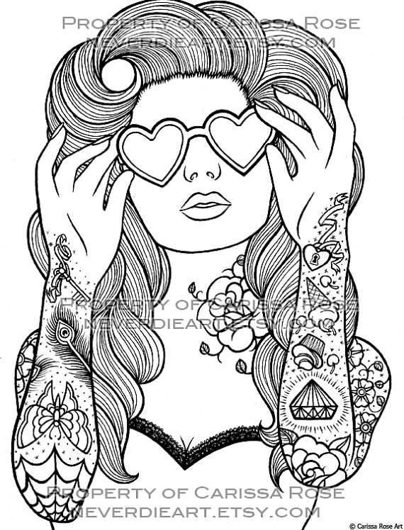 570x748 Digital Download Print Your Own Coloring Book Outline Page