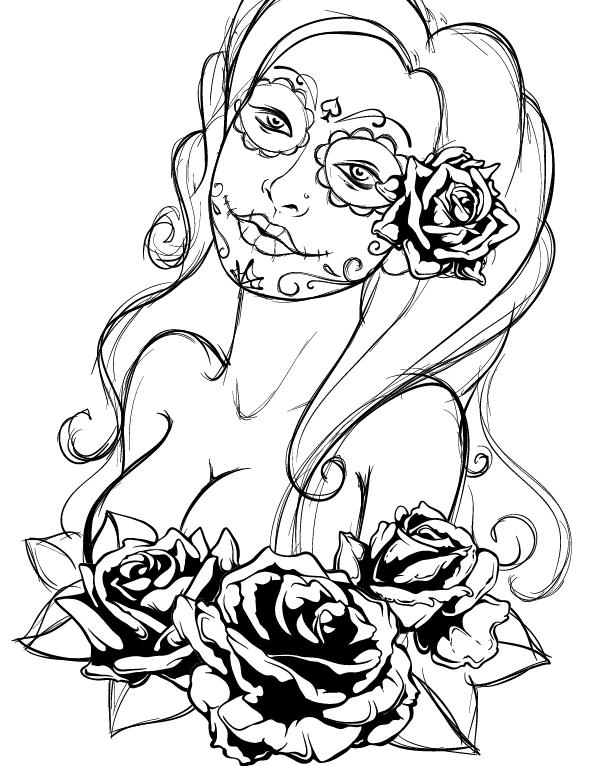 600x766 Drawn Rose Drawing Dead