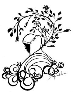 240x300 Rose Girl Drawing By Swafeha Khan