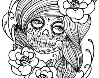 340x270 Rose Tattoo Outline Etsy