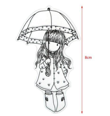 465x488 Online Shop Girls Girl With Umbrella Clear Silicone Stampseal