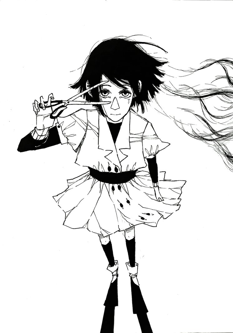 747x1070 Short Haired Umbrella Girl By Molnareszter