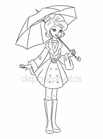 333x450 Umbrella Rain Cartoon Stock Photo Efengai