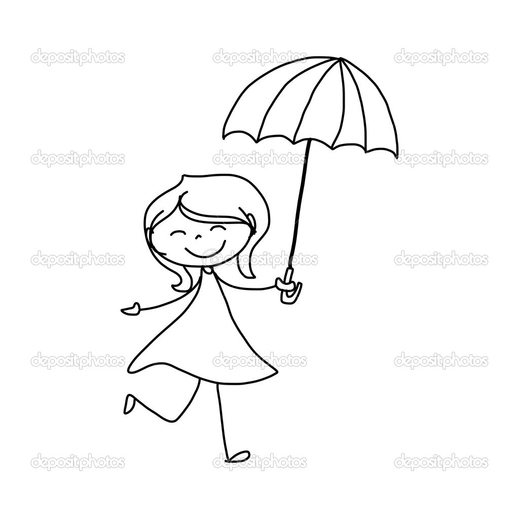 1024x1024 Depositphotos 43027597 Hand Drawing Cartoon Of A Girl